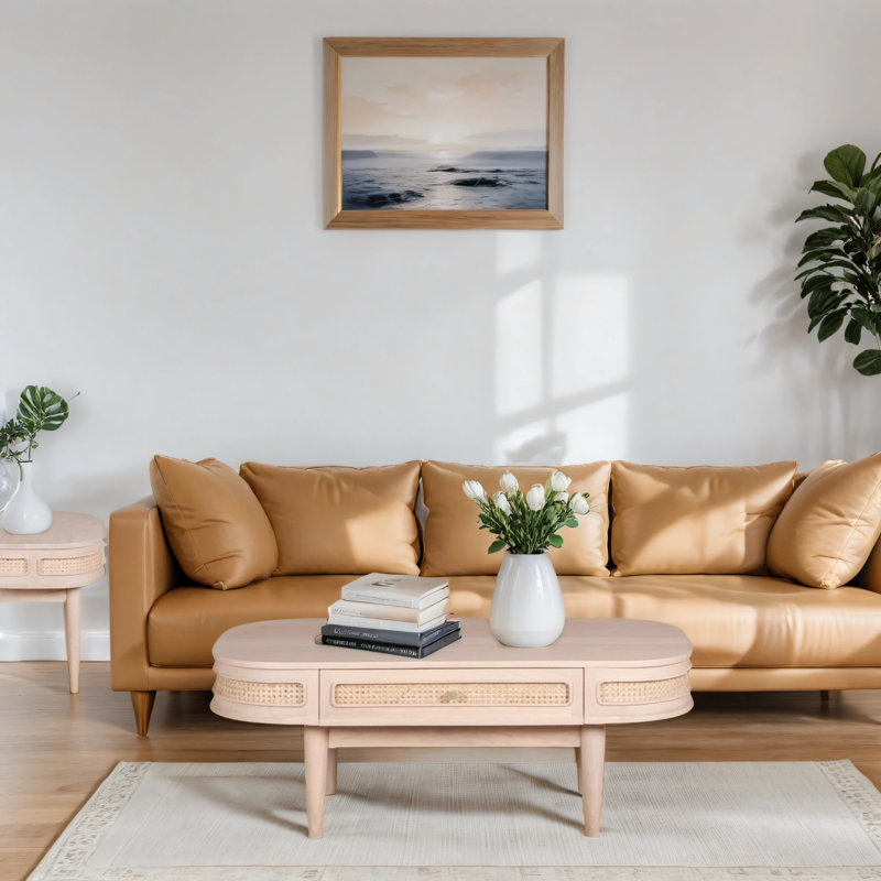 Altin Solid Wood Coffee Table with Storage