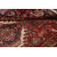 Tapis décoratif en laine de conception unique en laine rouge gharajeh 4 pi 3 po x 6 pi 2 po noué à la main