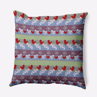 Floral Reversible Throw Pillow
