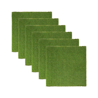 Artificial Fake Grass Indoor/ Outdoor Area Rug Set, Rubber Back