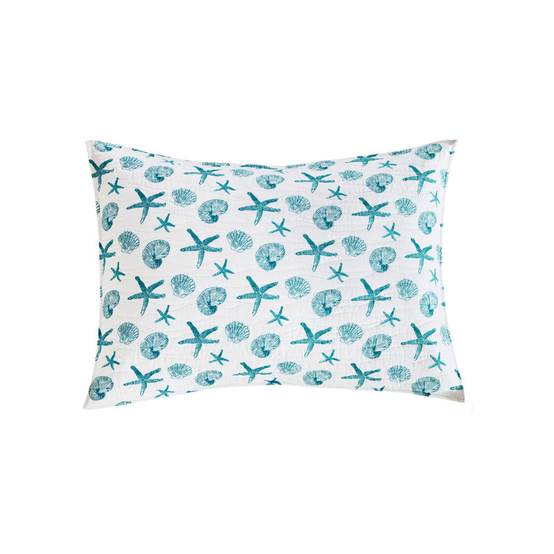 Ensemble de courtepointe réversible en coton Maris, Courtepointe simple et 1 taie décorative