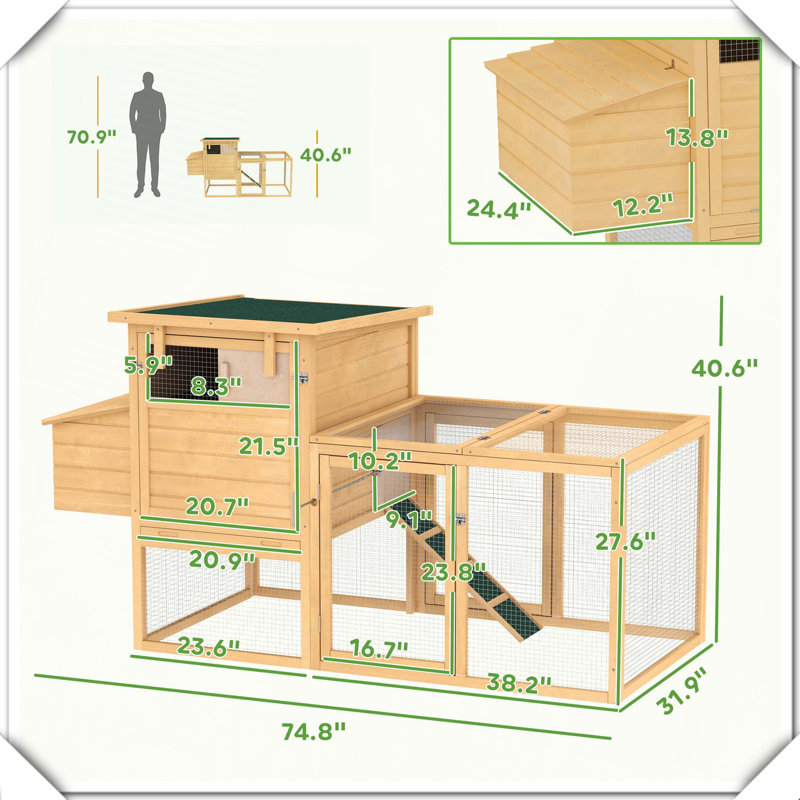 Cage à poules en bois