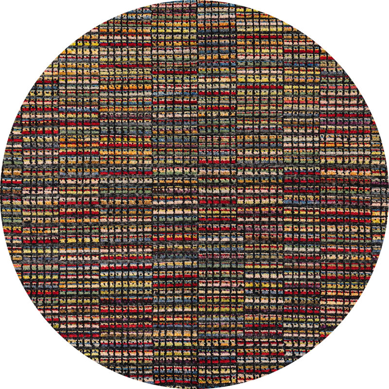 Abstract Indoor Rug, Round 6'