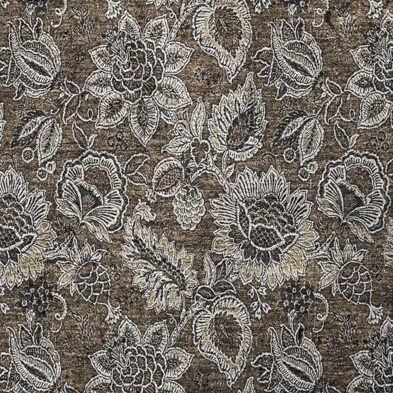 Tapis à poil long de qualité supérieure lavable à la machine ADS661, Chocolat, 3 pi x 5 pi