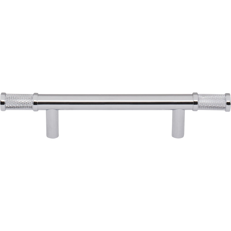 Burnham Bar Pull, Polished Chrome, 3 3/4" Center To Center