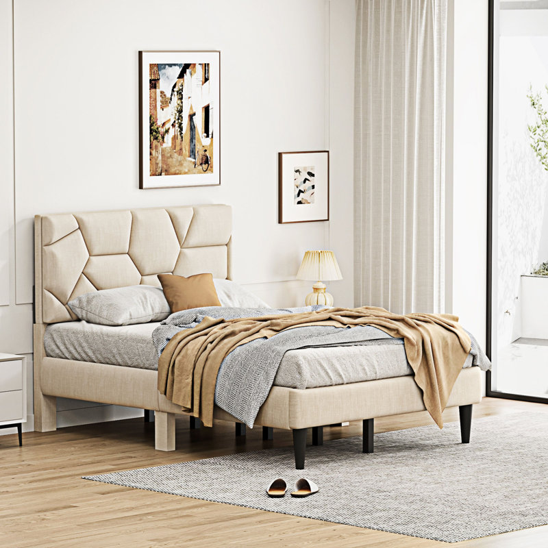 Upholstered Platm Bed, Full