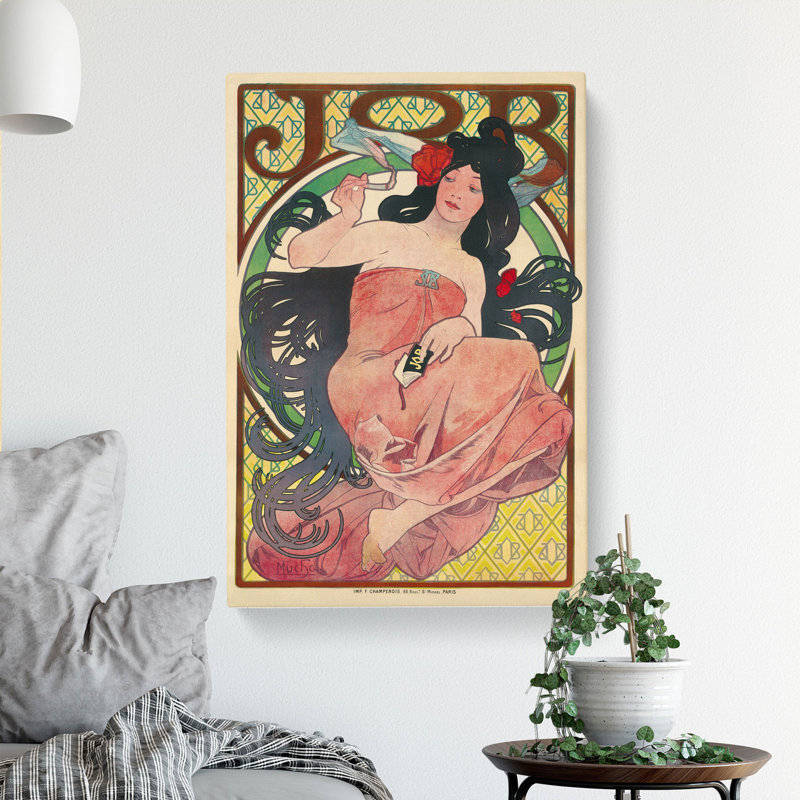 Job Vol.1 by Alphonse Mucha - Wrapped Canvas, 50cm H x 35cm W x 3cm D