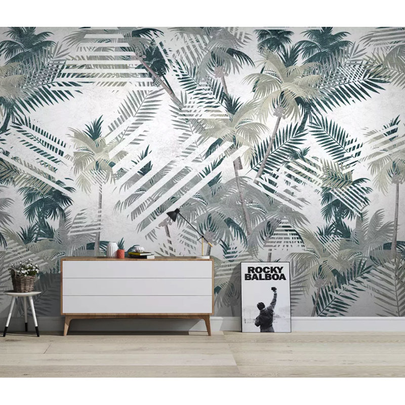 Papier peint amovible exotique Banana Leaf, L 9 po x l 15 po