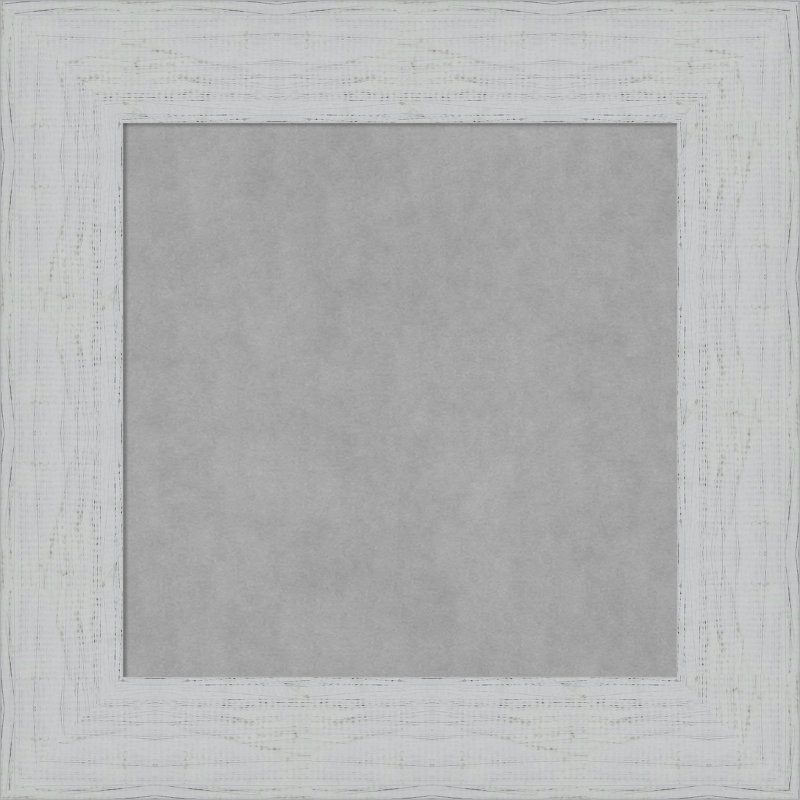 Tableau magnétique mural encadré, Shiplap White, 16" H x 16" W