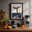 Celestial Whale Tail Eclectic 1 Piece Single Picture Frame Wall Art-136640546-136640548