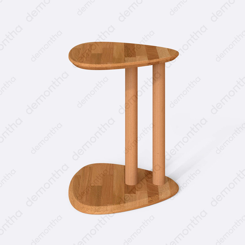 Table C en bois - forme ovale pour le salon ou le chevet