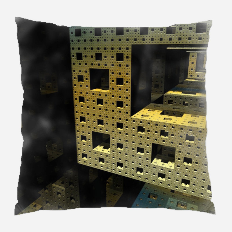 Block Geometric Microsuede Reversible Throw Pillow
