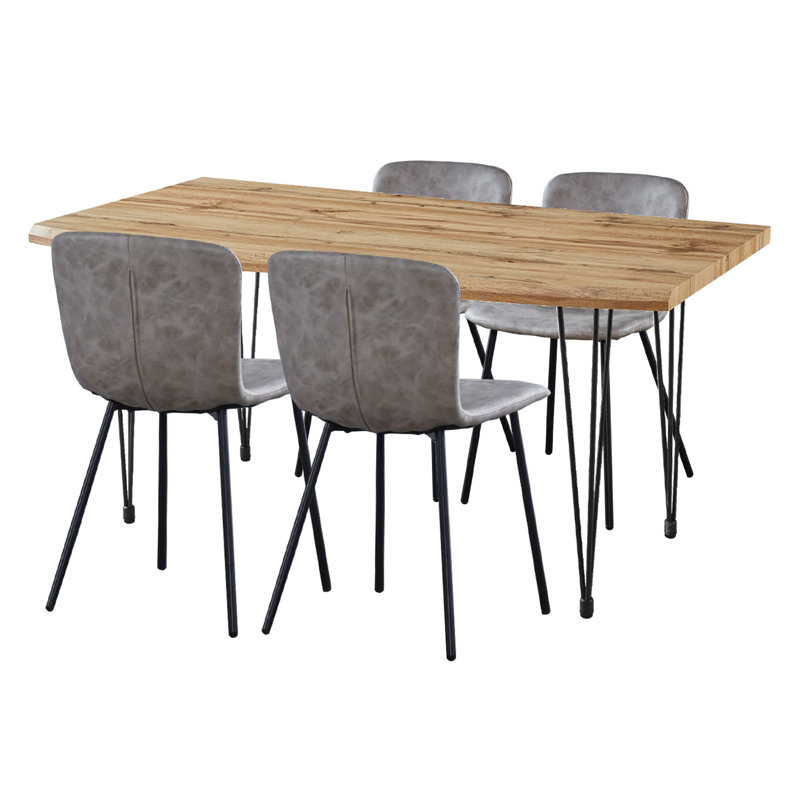 Mose 4 - Person Dining Set, 76cm H x 160cm L x 80cm W