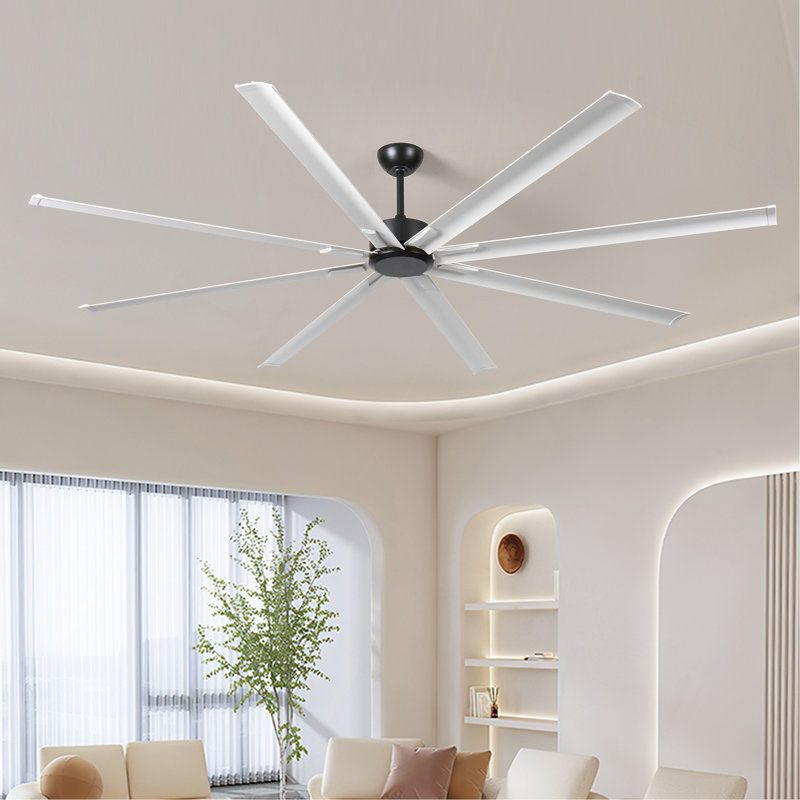 96"  Ceiling Fan With Light And Remote Control