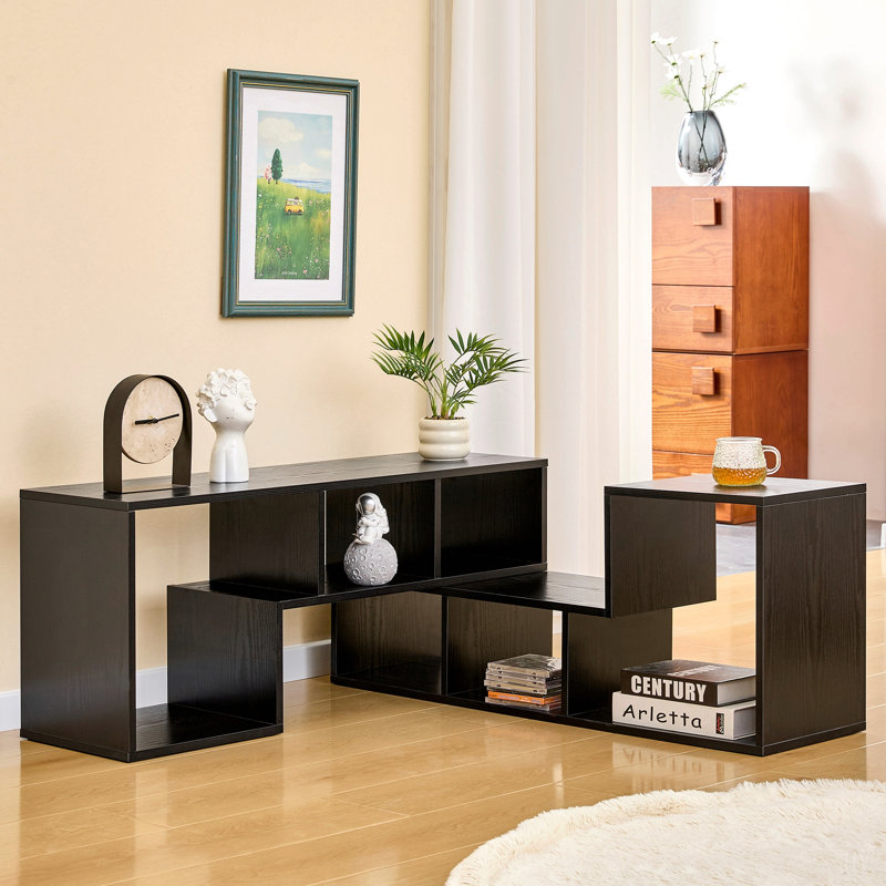 Meuble télé en bois aggloméré Modern, Noir