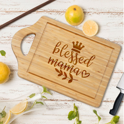 Planche à découper en bambou 1 pièce Blessed Mama