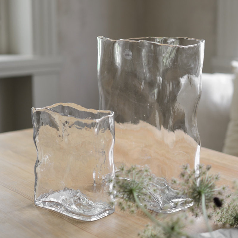 Filia Glass Table Vase, 11.81" H x 7.87" W x 4.3" D, Brown