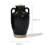 Clarrie Black Vintage Amphora Table Vase Set of 2, Stoneware Decorative Urn Vase with Handle