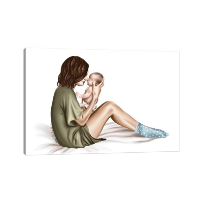 Mother And Baby by Elza Fouche - Wrapped Canvas Graphic Art