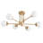 Tameya Sputnik Modern Linear Chandelier With Milky White Glass Shade-1619767786