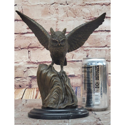 Soaring Bronze Owl by Mario Nick – Majestic Wildlife Sculpture for Discerning Collectors