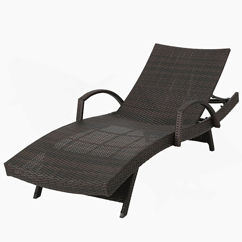 Chaise Lounge With Arm For Patio, 1