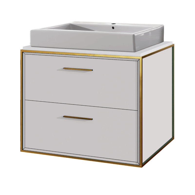 Aquaplane 22'' L Bathroom Sink, Single Hole