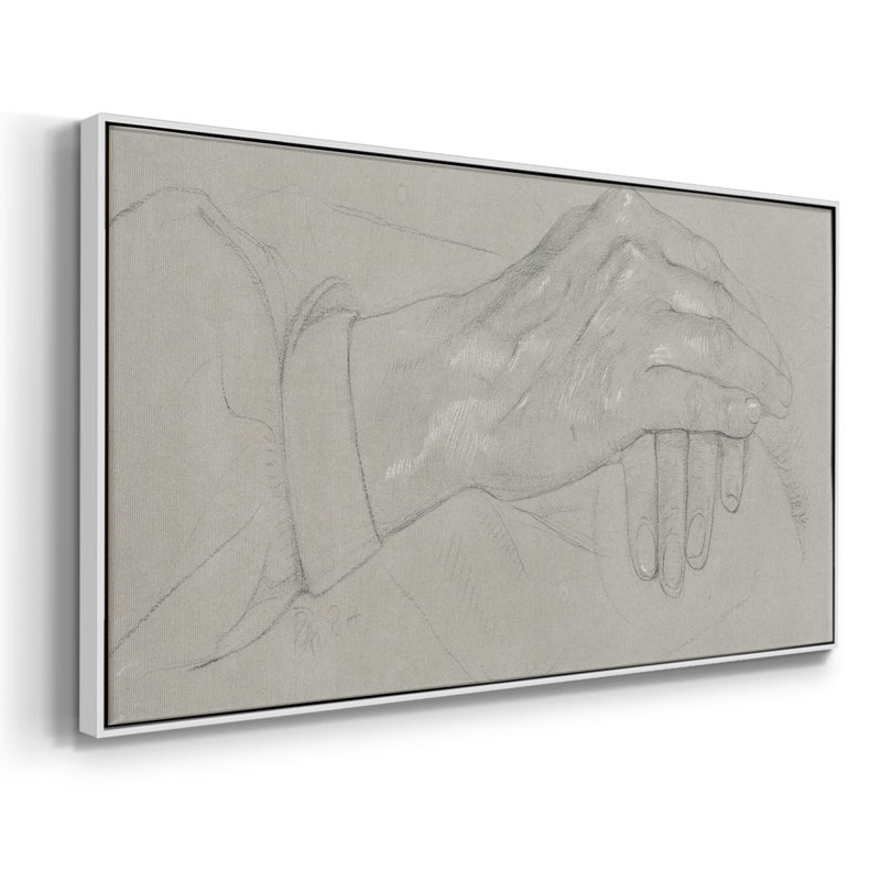 Série abstraite - CMXV III - Toile tendue avec châssis encadré - Prêt à être accroché, H 17 po x l 33 po, Blanc