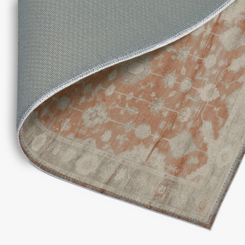 Overdyed Gray Indoor and Outdoor Area Rug, Rectangle 2' x 3'