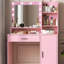 Bureau de coiffeuse avec miroir et lumière-133437974