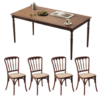 Ensemble de table de salle à manger rectangulaire Vintage