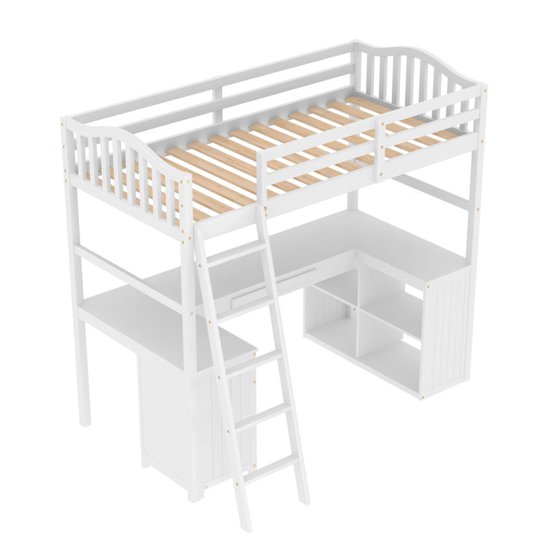 Ervene Loft Twin Size Bed With Drawers
