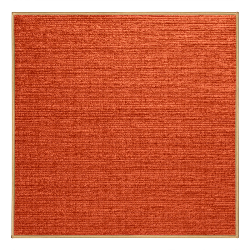 Tapis rouge uni lavable à la machine, Carré 4 pi
