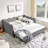 Helin Preppy Style Linen Upholstered Daybed with Trundle, USB Port & Wave-Shaped Back-1648616634-1648616581