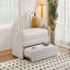 Lit de jour simple rembourré avec couchette, canapé-lit en velours avec ports de chargement USB, aucun sommier nécessaire