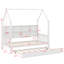 Lit en bois avec couchette et tablette-106760107