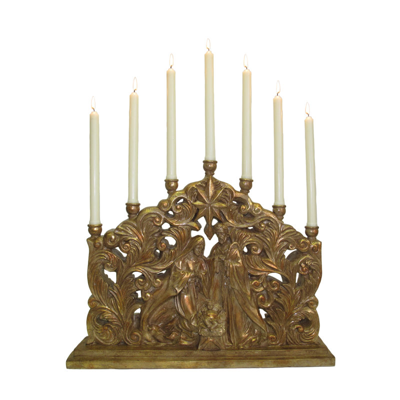 Candélabre en bois