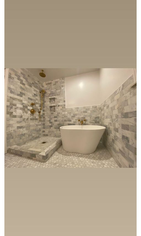 Soho 48'' L Soaking Bathtub, Matte White, Polished Nickel
