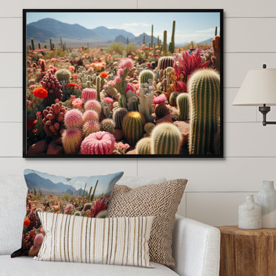 Cactus vert et rose II - impression