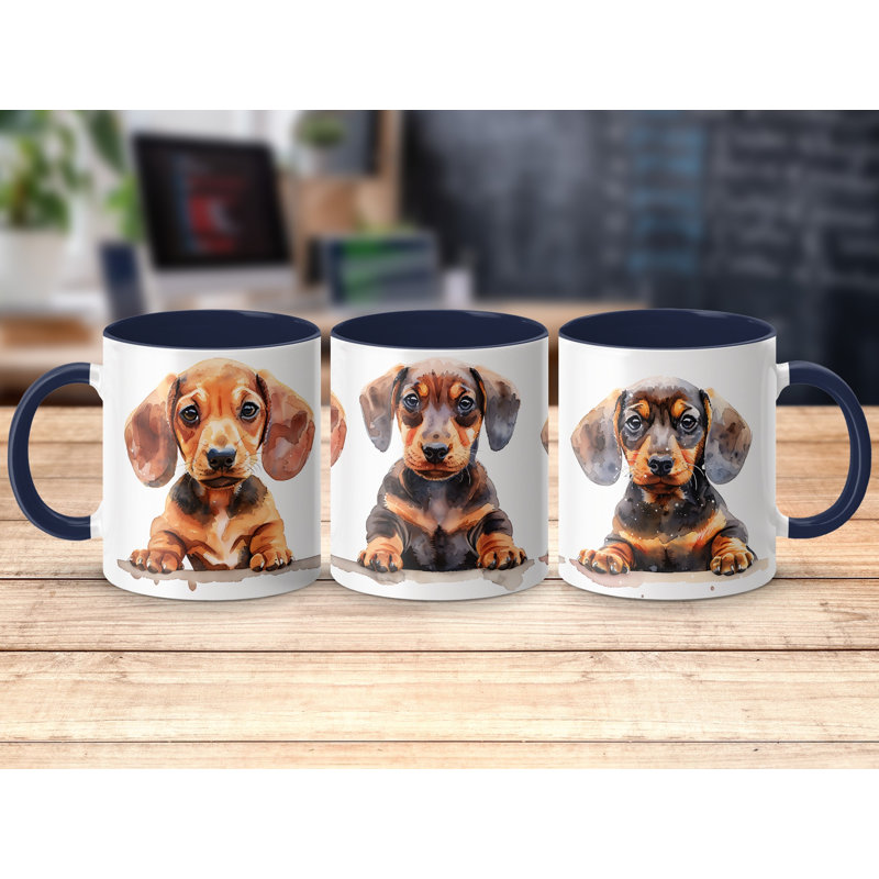 Ceramic Coffee Mug, 2, Navy