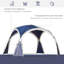 Outsunny 3.5 x 3.5M Camping Gazebo Dome Tent for 6-8 Person Blue and Grey