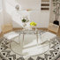 5-Piece Round Glass Top Dining Set