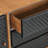 Lindel Modern 63" Wide Dresser with 3 Drawers in Rustic Oak Wood and Faux Leather