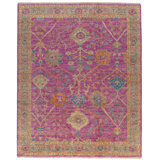 Rock My Classics Wool Oriental Area Rug in Pink/Orange