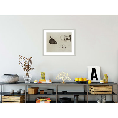 Les chats by Framed Giclee Print