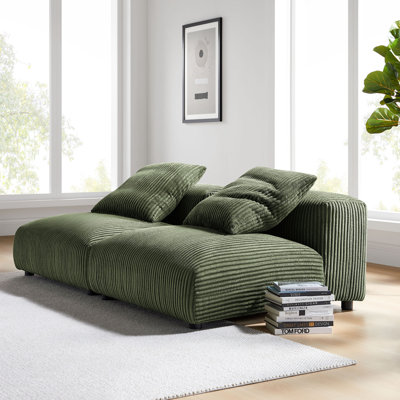 Canapé modulaire en velours côtelé 2 pièces Solace