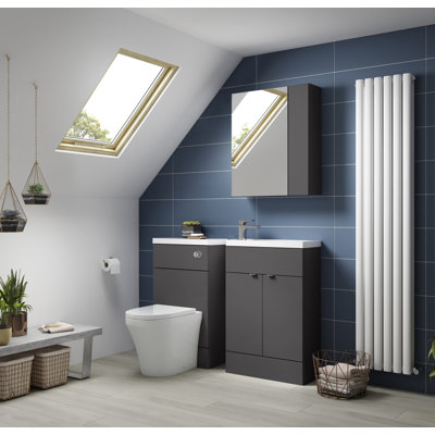 Fusion 605mm Single Bathroom Vanity with Integrated Polymarble Basin