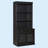 83.4" Tall Bookshelf, Modern Bookcase With 2 Glass Doors And 1 Drawer, Storage Bookcase With Open Shelves-1859845181