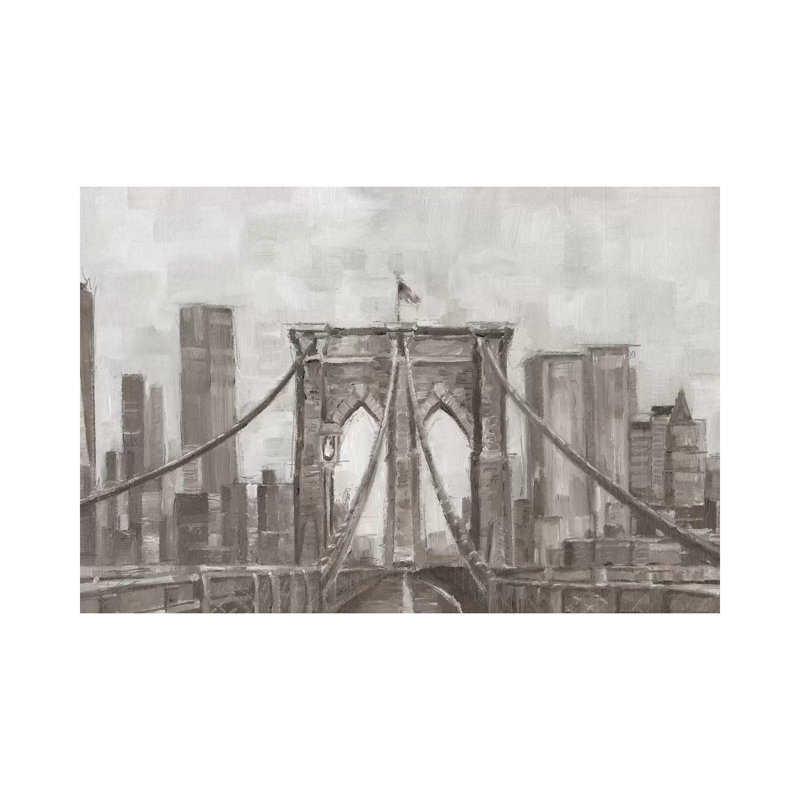 "New York panoramic" par Ethan Harper, reproduction d’art, H 12 po x l 18 po x 1,5 po, Toile tendue, Pas de tapis