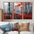 Toile avec cadre flottant brun